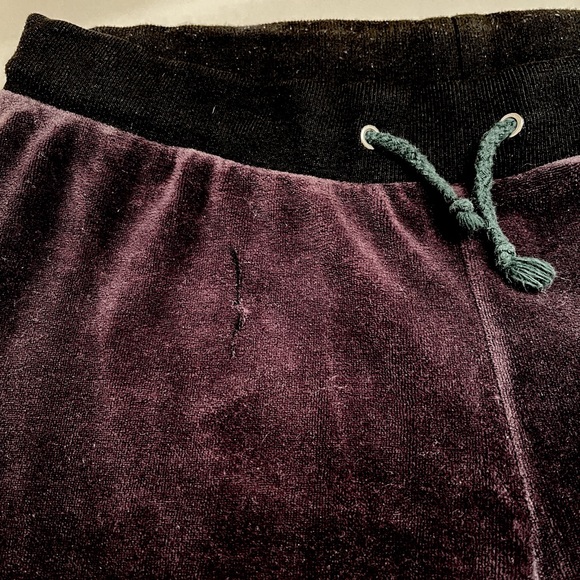 2-PC JUICY👑COUTURE Eggplant Velour Hooded Embroidered Tall Tracksuit - Picture 15 of 16